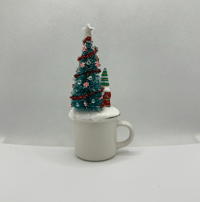 Image 5 of Gnome w gingerbread tree  nestled in white mug