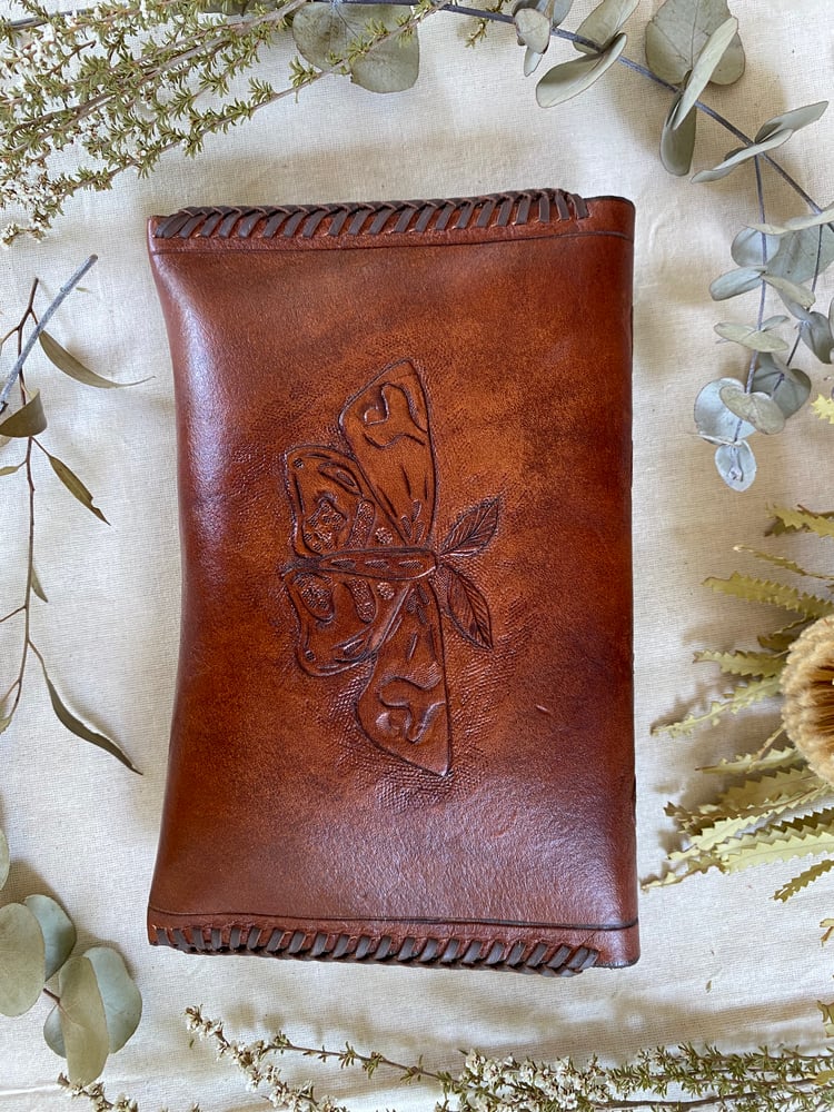Image of eucalyptus, banksia and Moth Fleetwood Clutch with Pocket wallet 