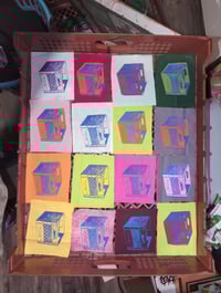 Image 2 of milk crate "theft of this case is a crime" patch