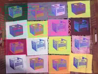 Image 3 of milk crate "theft of this case is a crime" patch