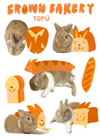 BROWN BAKERY STICKER SHEET