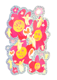 FLOWER HOLO STICKER