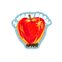 I WORK HARD STICKER