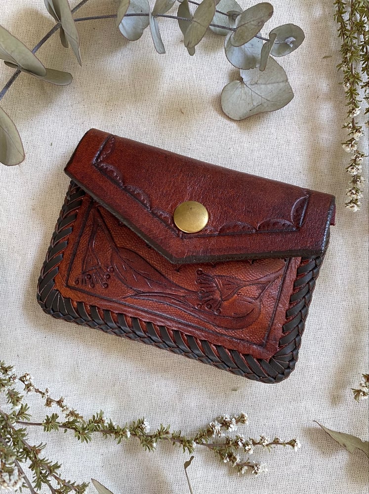 Image of Pocket wallet~ Eucalyptus and Kookaburra 