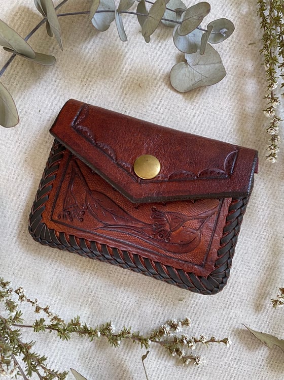 Image of Pocket wallet~ Eucalyptus and Kookaburra 