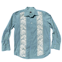 Image 1 of green and blue ~ filet shirt 