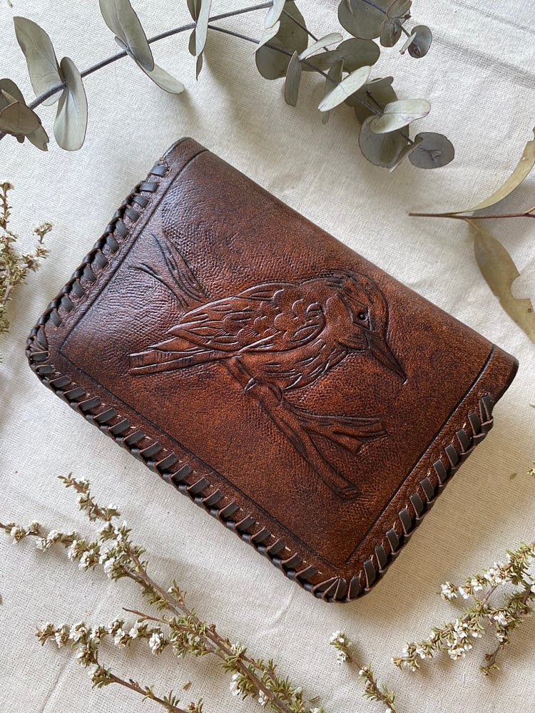 Image of Pouch wallet~ Eucalyptus and Kookaburra 