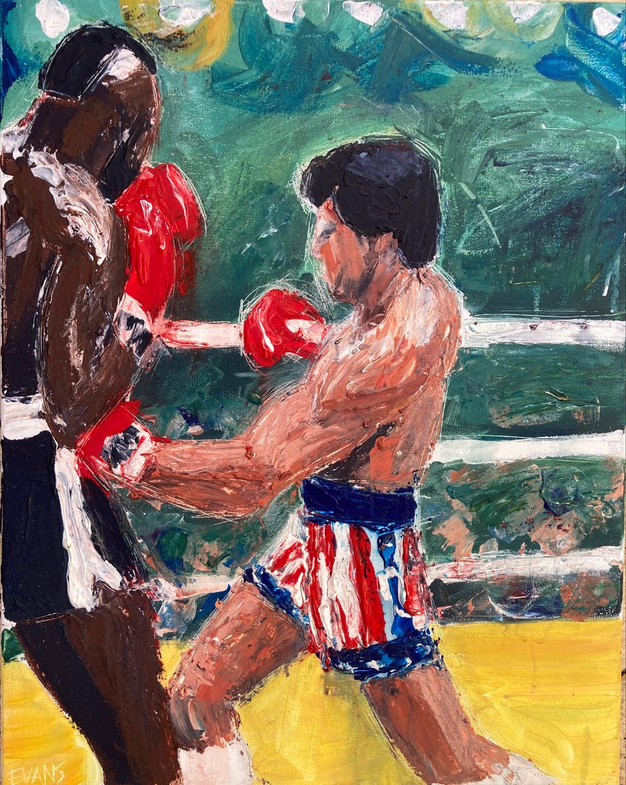 Image of Rocky vs Clubber ( original on canvas)