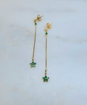Image of Clandestine - *NEW* - Collier et Boucles Zahra, Oxydes de Zirconium vert