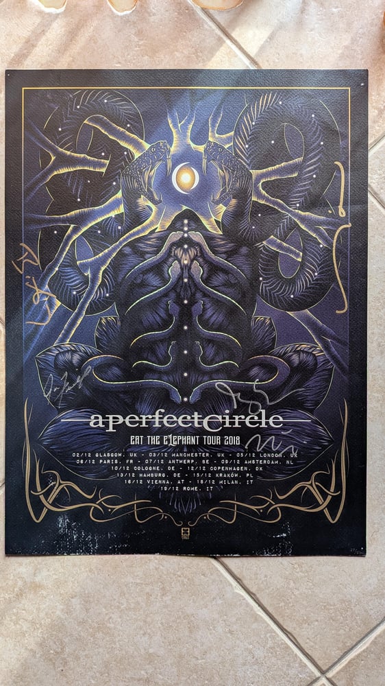 Image of A Perfect Circle Tour Poster 2018 - SIGNED COPY - Private upgrade for existing order. NOT PUBLIC