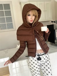 Image 17 of Two-Piece Cape Down Jacket Set