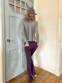 Image 8 of Knit Top with Fur Collar and Tie