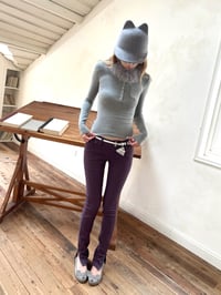 Image 9 of Knit Top with Fur Collar and Tie