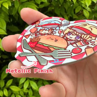 Image 2 of Aventurine & Sunday Retro Food Diner Heart Badges 🍔💞