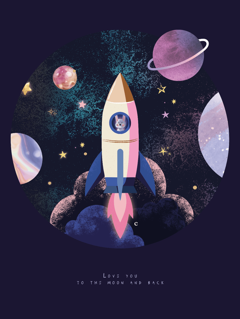 Affiche A3 To the moon Image 2