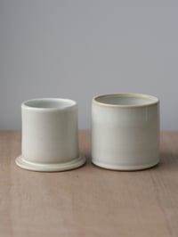 Image 4 of French butter keeper in titanium white glaze