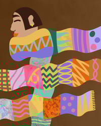 Image 2 of A5 Card 'Scarf Sisters'