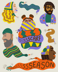 Image 3 of Christmas and New Year Card 'SsScarf SsSeason'