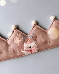 Linen crown for Caro