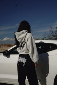 Image 3 of CHAOTIK B&W OPEN HEM BACK PRINT