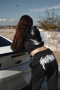 Image 4 of CHAOTIK B&W OPEN HEM BACK PRINT