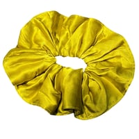 chartreuse ~ silk scrunchie