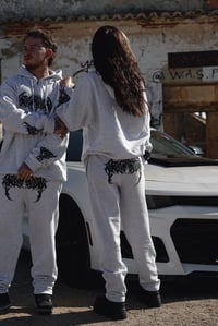 Image 1 of CHAOTIK BLACK OPEN HEM BACK PRINT