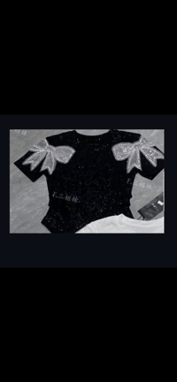 Image 3 of Bow & glitter shirt