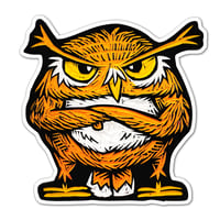 Grumpy Owl Sticker
