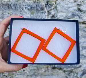 Image of Orange Diamond Earrings
