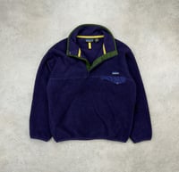 Image 1 of Patagonia Synchilla Snap-T Fleece Pullover Purple Medium Vintage 1996
