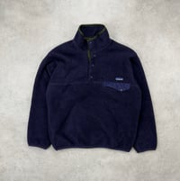 Image 2 of Patagonia Synchilla Snap-T Fleece Pullover Purple Medium Vintage 1996