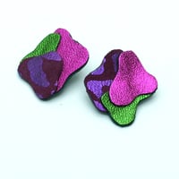 Image 4 of Abstract Petals - Stud earrings. Berries
