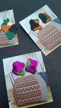 Image 3 of Abstract Petals - Stud earrings. Berries