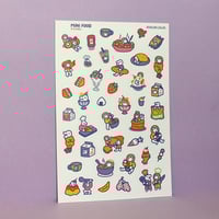 Planche de stickers "Mini food"