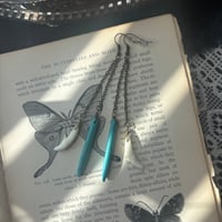 Howlite & Coyote Canine Earrings