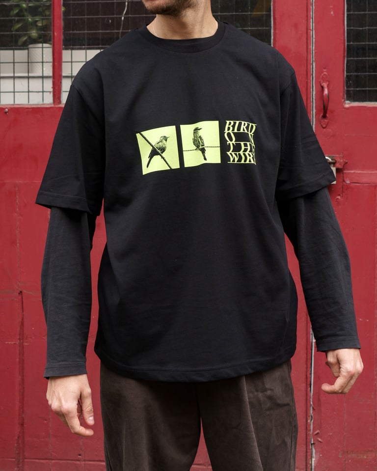 The Bird On The Wire Black Tee Image 5