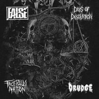 Image 1 of False / Days of Desolation / Facepalm Nation / Drudge - 4 Way Split 12'' -PRE ORDER-
