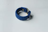 Image 3 of Braided Ring Leather Bracelet, Blue