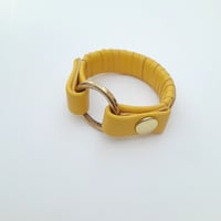 Image 4 of Braided Ring Leather Bracelet, Spring Yellow