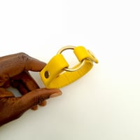 Image 2 of Braided Ring Leather Bracelet, Spring Yellow