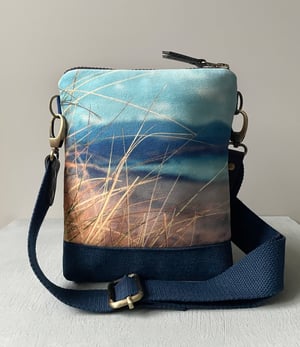 Image of Marram grasses, crossbody velvet and canvas bag