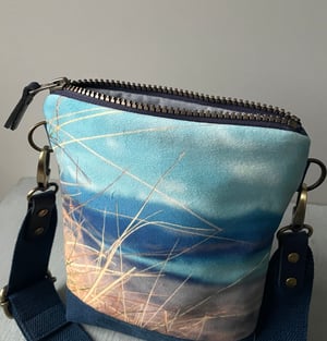 Image of Marram grasses, crossbody velvet and canvas bag