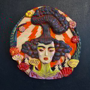 Image of VAMPIRE DU VOLCAN One Off Ceramic Bas- relief