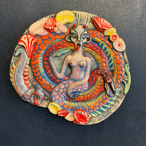 Image of SHE SERPENT One Off Ceramic Bas-Relief