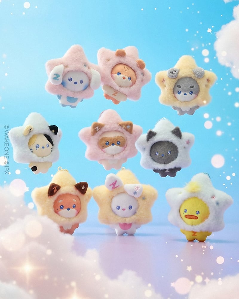 Image of [PRE-ORDER] ZEROBASEONE Zeroni ‘Together We Shine’ Plush Keyring + Line Friends POB