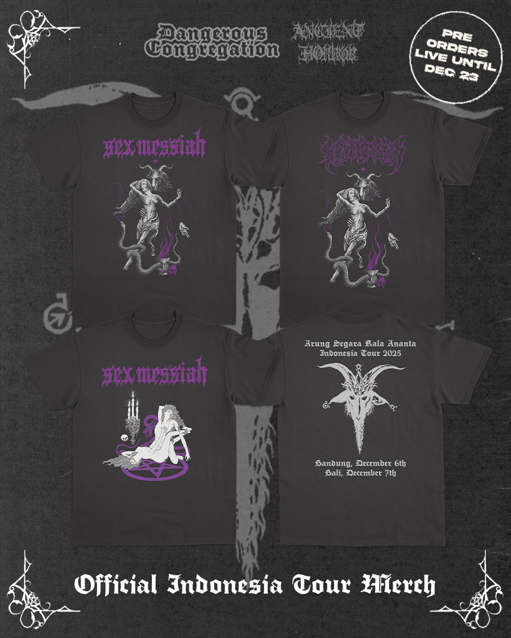 SEX MESSIAH EXCLUSIVE INDONESIA TOUR MERCH (Pre-order Tshirt)