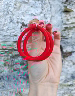 Image of Red Teardrop Earrings