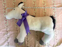 Image 5 of Flip-Flop the White & Black Horse Plushie