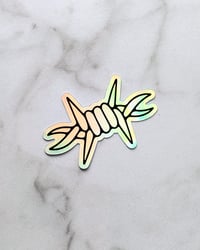 Barbie holographic sticker